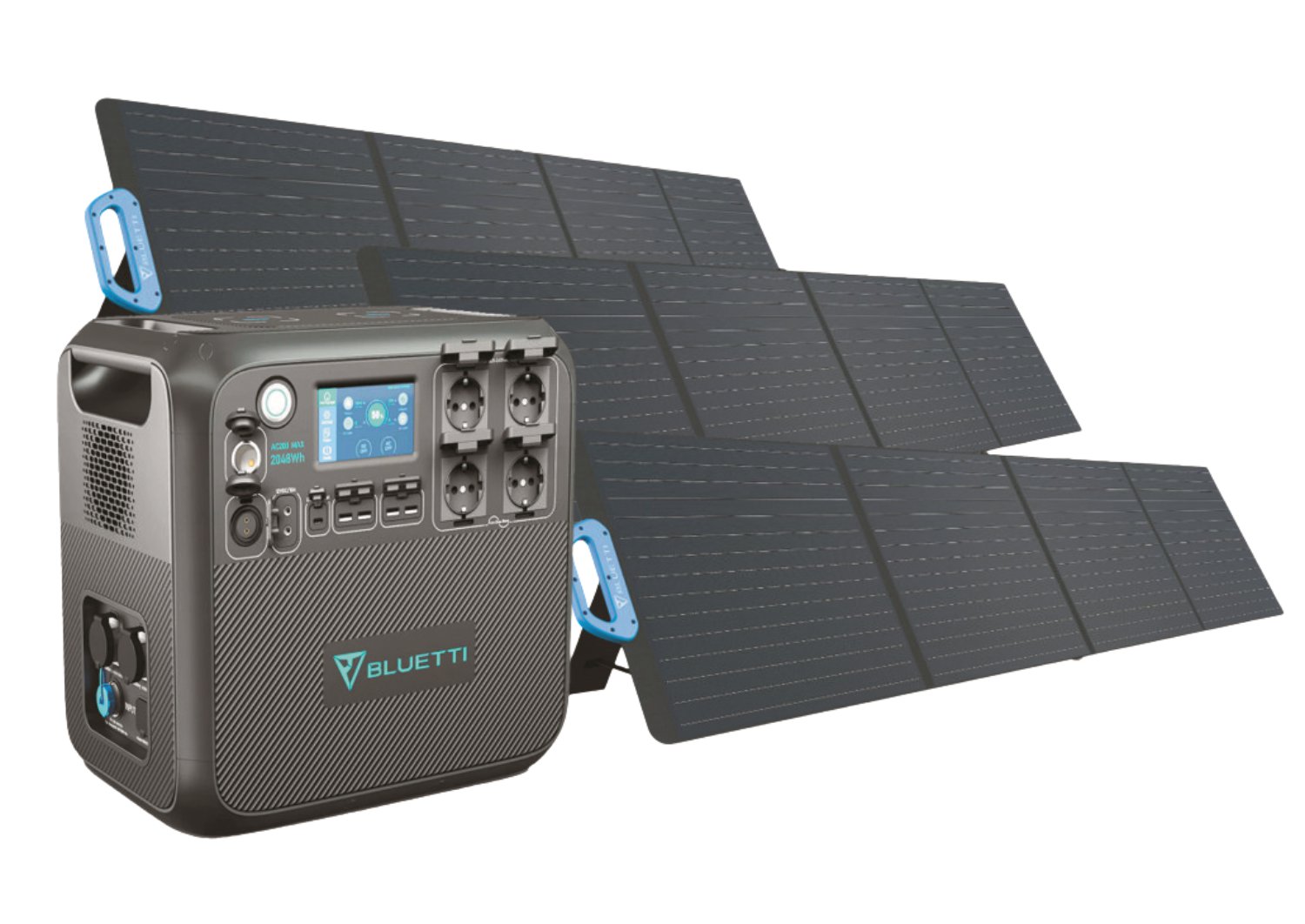 BLUETTI Powerstation-Set AC200Max inkl. 3 Solarpaneele PV200
