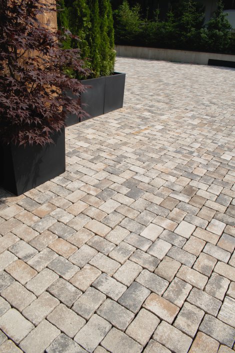 EBENSEER Pflasterstein Granum Antik Lavagrau meliert 12x12x6 cm (LxBxH)