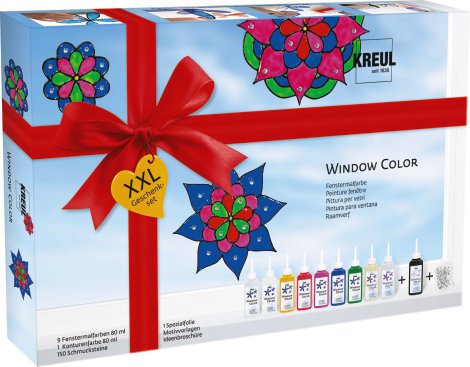 KREUL Fenstermalfarben-Set XXL
