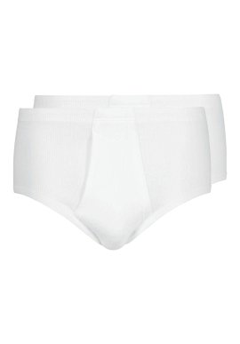 Herren Slip Weiß Doppelpackung
