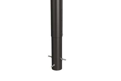 BIOHORT Steher für Sichtschutz zum Betonieren Höhen-Verstellbar 180 cm, Dunkelgrau-metallic