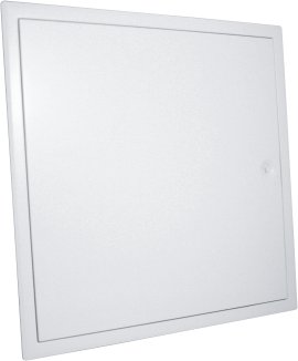 Revisionstür mit Vierkantverschluss Stahlblech Weiß 400x400 mm