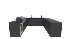 Outdoorküche Napoli Granit Anthrazit
