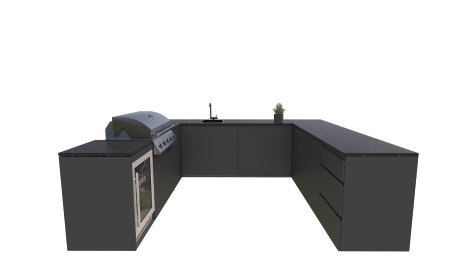 Outdoorküche Napoli Granit Anthrazit