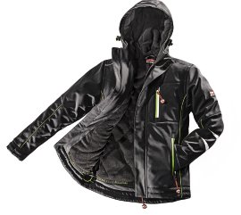 Kinder Wintersoftshelljacke Schwarz 176