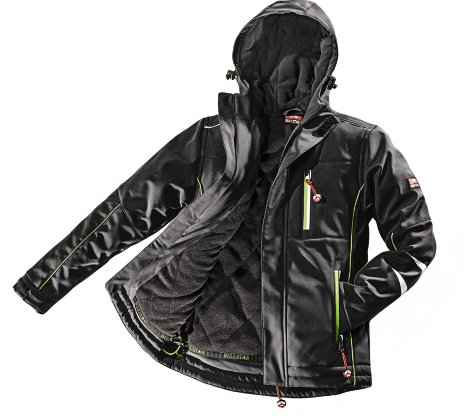 Kinder Wintersoftshelljacke Schwarz 176