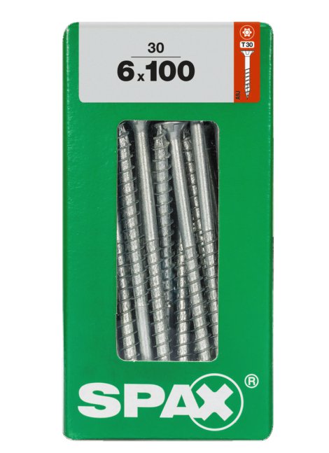 SPAX Schraube Senkkopf TRX 6,0x100 mm L 30 Stk.