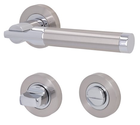 ALPERTEC Türbeschlag Solid 6-R Chrom Edelstahlfarbig satiniert WC