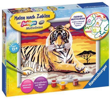 RAVENSBURGER Malen nach Zahlen Majestätischer Tiger