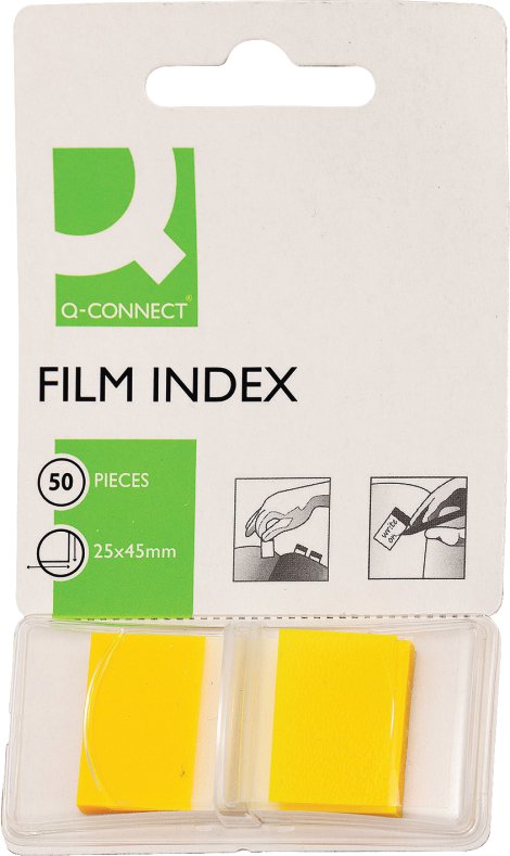 Q-CONNECT Index Gelb 50 Blatt 25x43 mm 4 Stk.