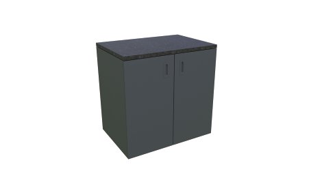 Küchenelement inkl. 2 Türen Anthrazit Granit