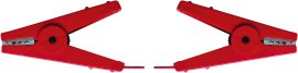 Zaunverbindungskabel inkl. 2 Krokodilklemmen, rot 60 cm