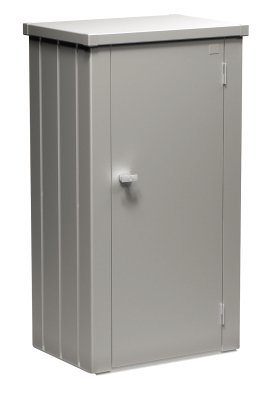 BIOHORT Terrassenschrank Julia® Silber-Metallic M