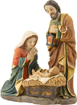 Krippenblock Heilige Familie 10 cm