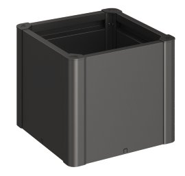 BIOHORT Pflanzbeet Belvedere Mini 50, 54x54x45 cm, Dunkelgrau-metallic