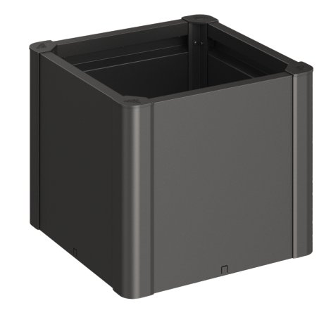 BIOHORT Pflanzbeet Belvedere Mini 50, 54x54x45 cm, Dunkelgrau-metallic