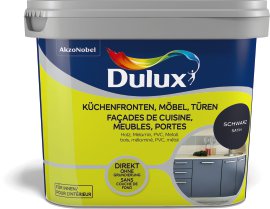 DULUX Farbe für Küchenmöbel und Türen Satin Schwarz 0,75 l