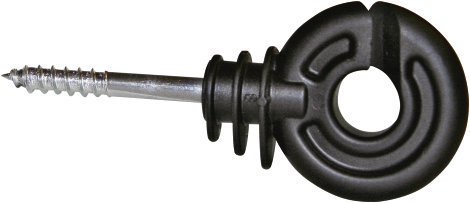 Ringisolator mit kurzer Stütze, schwarz 25 Stk./Blister