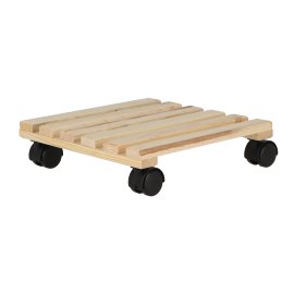 Outdoor Pflanzenroller Natur Quadratisch L