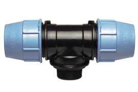 PARGA PE-T-Stück mit AG 20x1/2"