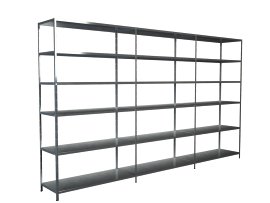 SCHULTE REGALWELT Grund + Anbauregal 18 Böden verzinkt 230x320x50 cm