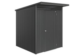 BIOHORT Gerätehaus AvantGarde® Eco A1 + Standardtür 180x220x218 cm, Dunkelgrau-metallic