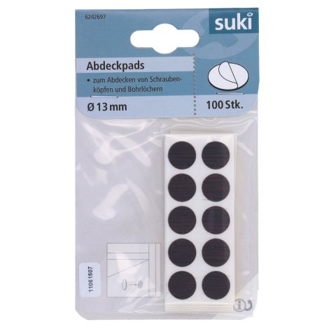 SUKI Abdeckpad Eiche dunkel Ø 13 ml 100 Stk.