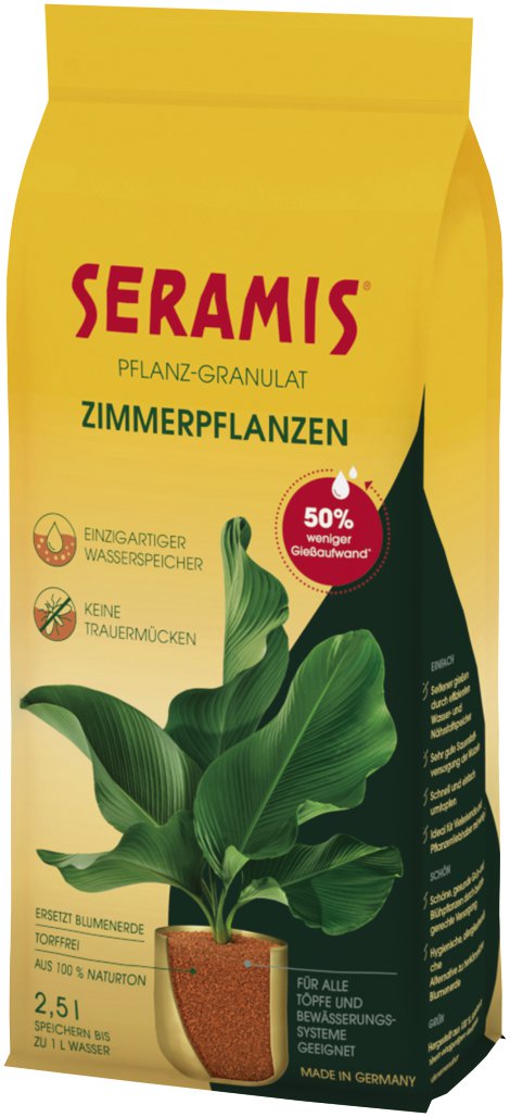 SERAMIS Pflanz-Granulat für Zimmerpflanzen 2,5 l
