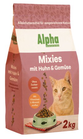 ALPHA Mixies Katzennahrung Huhn+Truthahn+Ente 2 kg