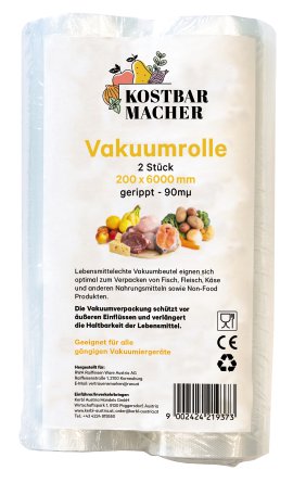 KOSTBARMACHER Vakuumrolle gerippt 90MY, 2 Stk.