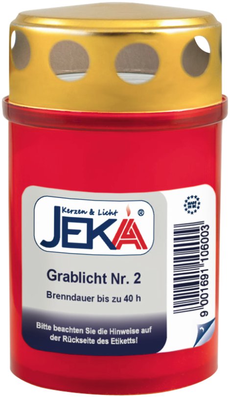 JEKA Grablicht ohne Deckel Ø 60 x H 95, rot