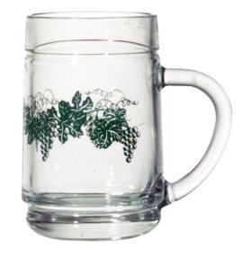 Weinkanne mit Weinlaub-Dekor 0,25 l