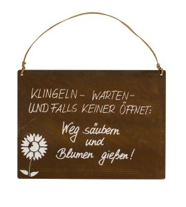 Tafel Blume + Beschriftung 41 cm