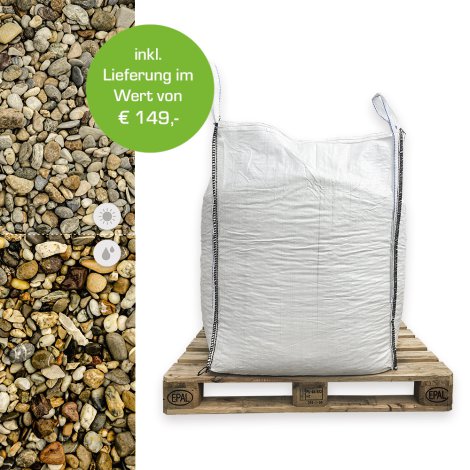 CASAFINO Flusskiesel bunt 8-16 mm 1000kg Big Bag