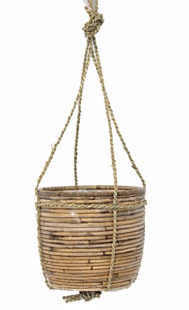 Pflanzampel Rattan Grau ø 20 cm / H 19 cm