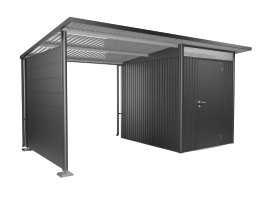 BIOHORT Seitenwand für Seitendach für Gerätehaus AvantGarde A2+A6 Dunkelgrau-Metallic M