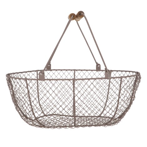 Drahtkorb Braun Grau L 46,8x32,3x30,6 cm