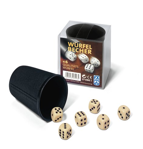 RAVENSBURGER Spiel Würfelbecher mit 6 Würfel
