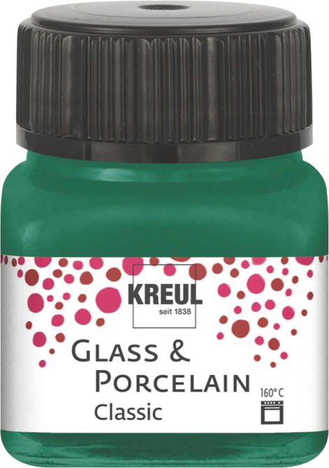 KREUL Malfarbe Glass & Porcelain Classic Dunkelgrün 20 ml