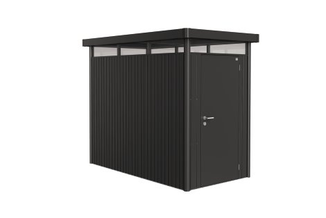 BIOHORT Gerätehaus HighLine HS mit Standardtür 155x275x222 cm, Dunkelgrau-Metallic