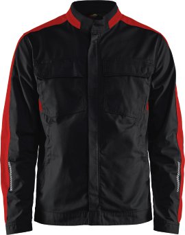BLÅKLÄDER Industrie Jacke Stretch schwarz/rot