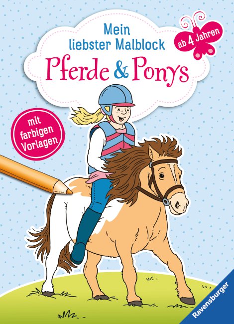 RAVENSBURGER Buch Mein liebster Malblock Pferde und Ponys