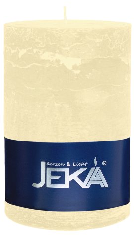 JEKA Rustik Stumpenkerze Creme