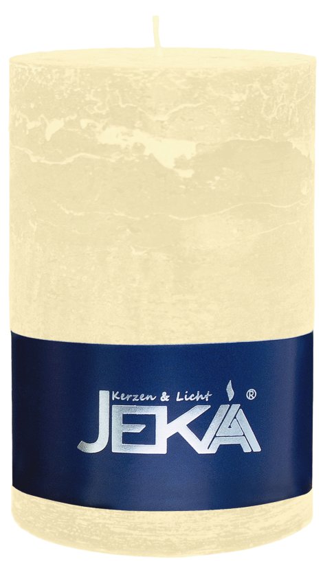 JEKA Rustik Stumpenkerze Creme 70x100 mm (ØxH)