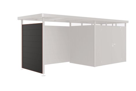 BIOHORT Seitenwand für Seitendach Highline® H2, 157x2,5x181 cm, Dunkelgrau-Metallic