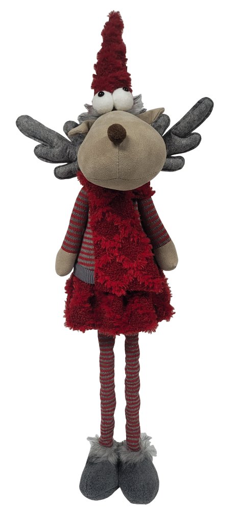 Dekofigur Rentier 30,5x22x54/81 cm (dehnbare Beine)
