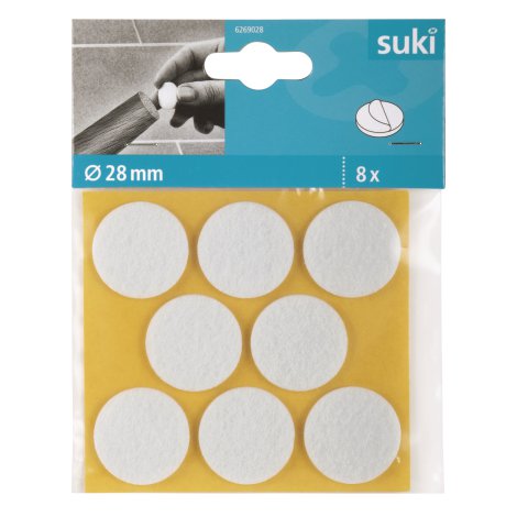 SUKI Filzgleiter SK Weiß 28 mm 8 Stk.