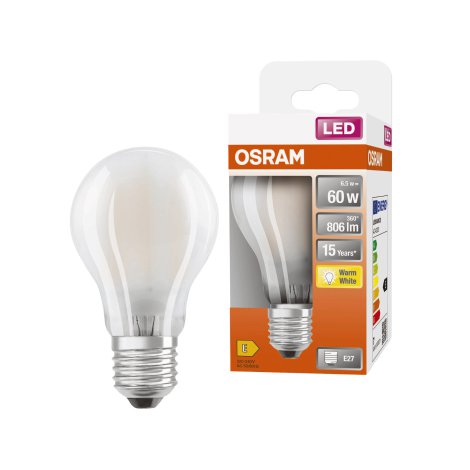 OSRAM LED-Birne Star Retrofit Classic 60 E27, Warmweiß 7W