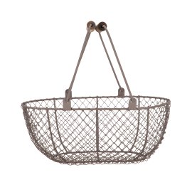 Drahtkorb Braun Grau L