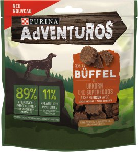 ADVENTUROS Hundesnack Urkorn Super-Food Büffel 90 g